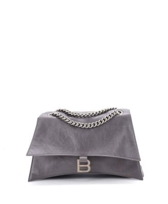 Pre-Owned Balenciaga Medium Crush Chain Flap Bag Leather
