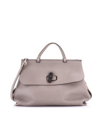 Pre-Owned Gucci Large Bamboo Daily Top Handle Bag Leather