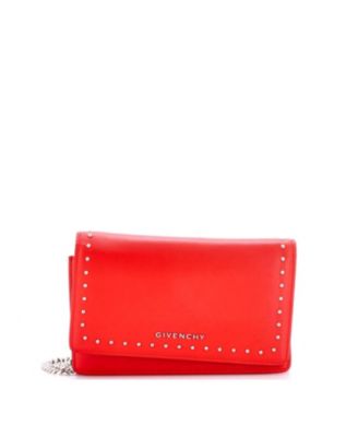 Pre-Owned Givenchy Pandora Chain Wallet Studded Leather