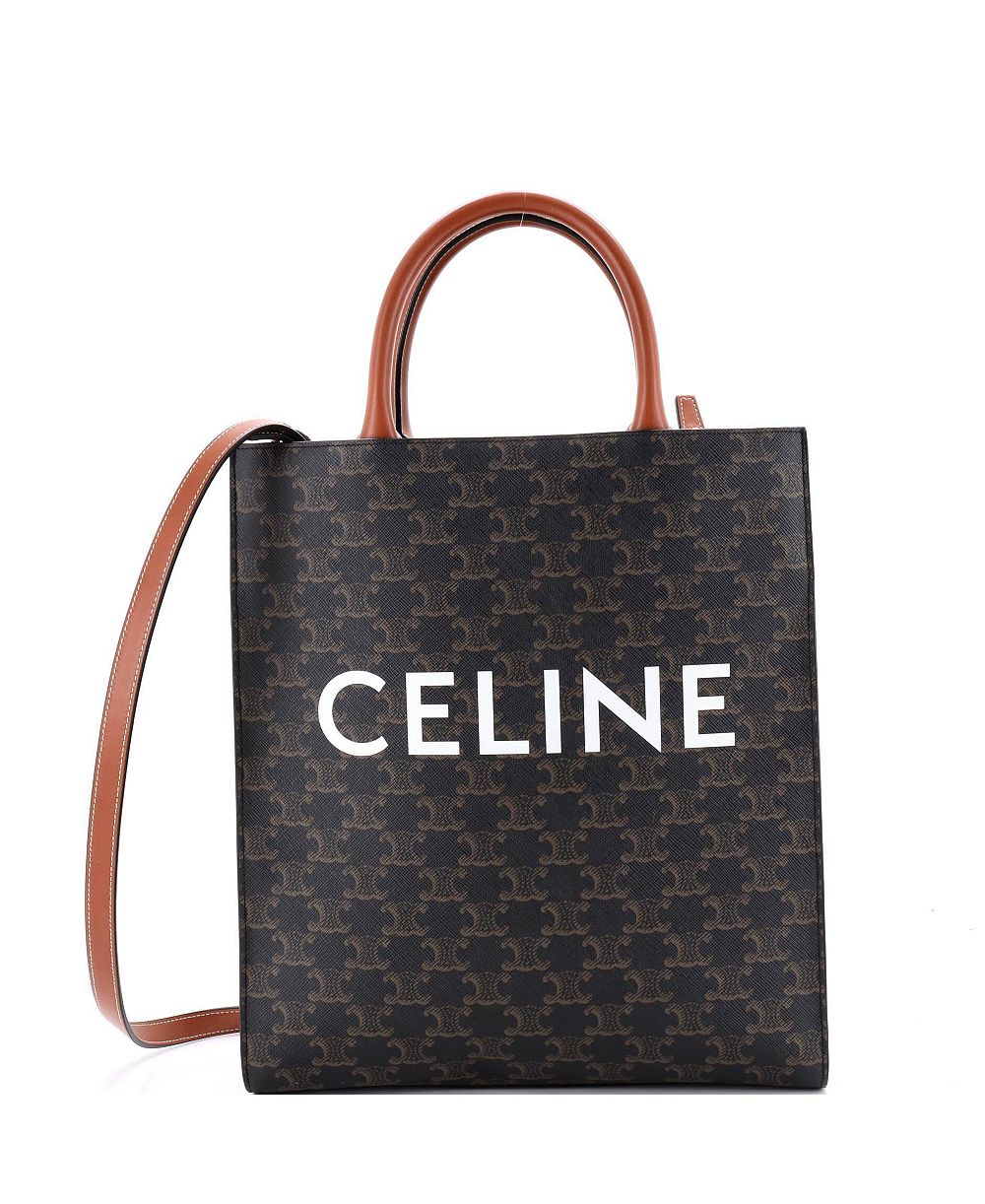 Сумка-тоут Celine Small Vertical Cabas Triomphe Coated Canvas (б/у)