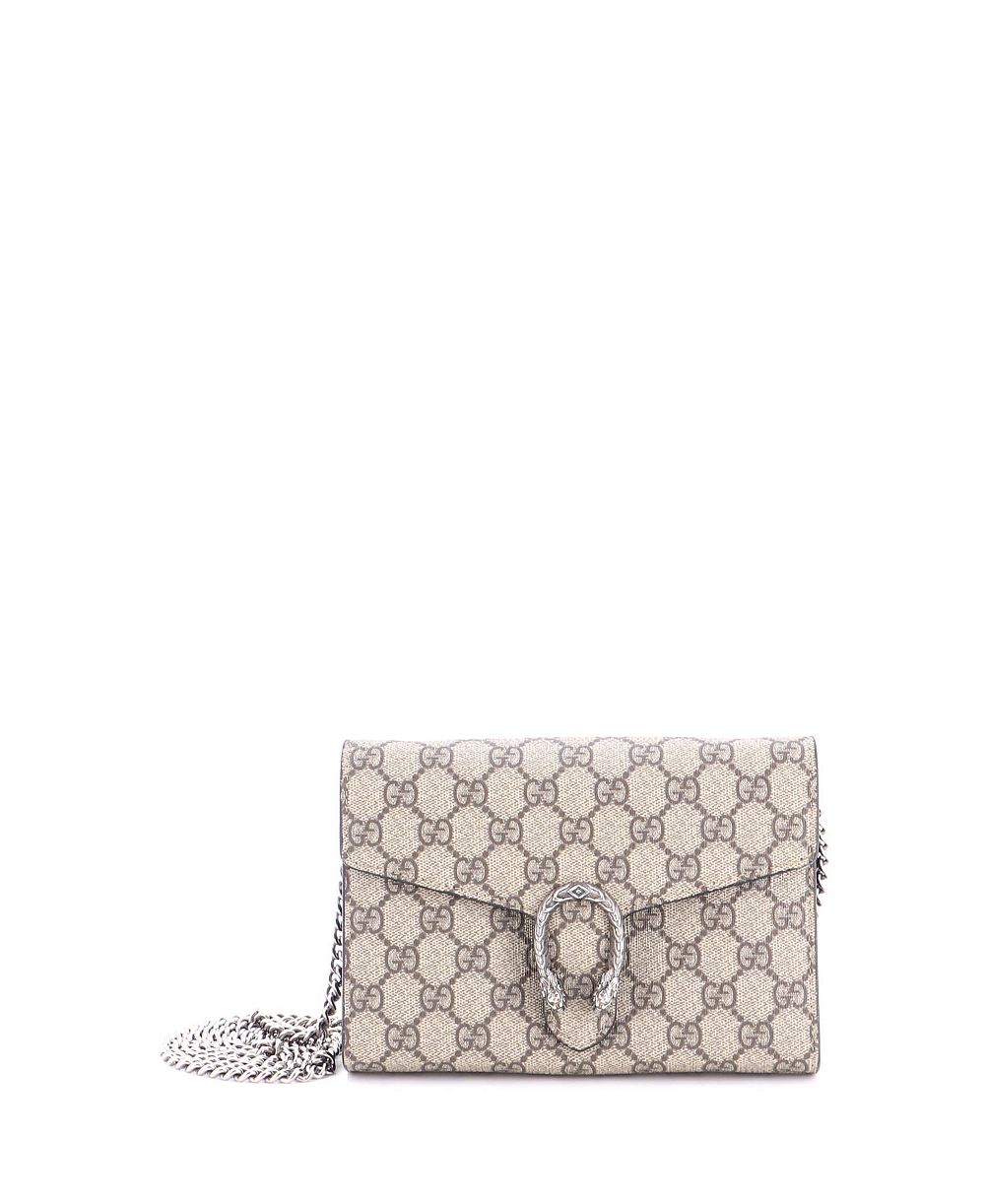 Pre-Owned Gucci Small Dionysus Chain Wallet GG Coated Canvas