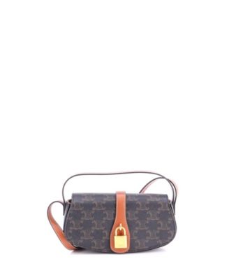 Pre-Owned Celine Tabou Clutch with Strap Triomphe Coated Canvas