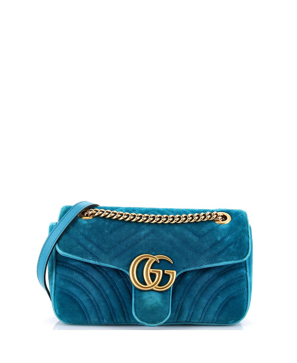 Сумка Gucci Small GG Marmont Flap Bag Matelasse Velvet, б/у