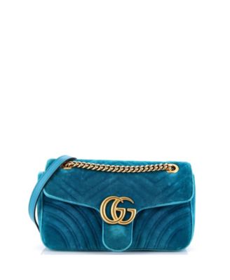 Сумка Gucci Small GG Marmont Flap Bag Matelasse Velvet, б/у