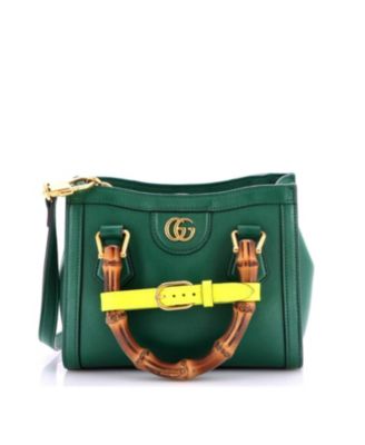 Pre-Owned Gucci мини-сумка Diana NM из кожи с бамбуковой ручкой