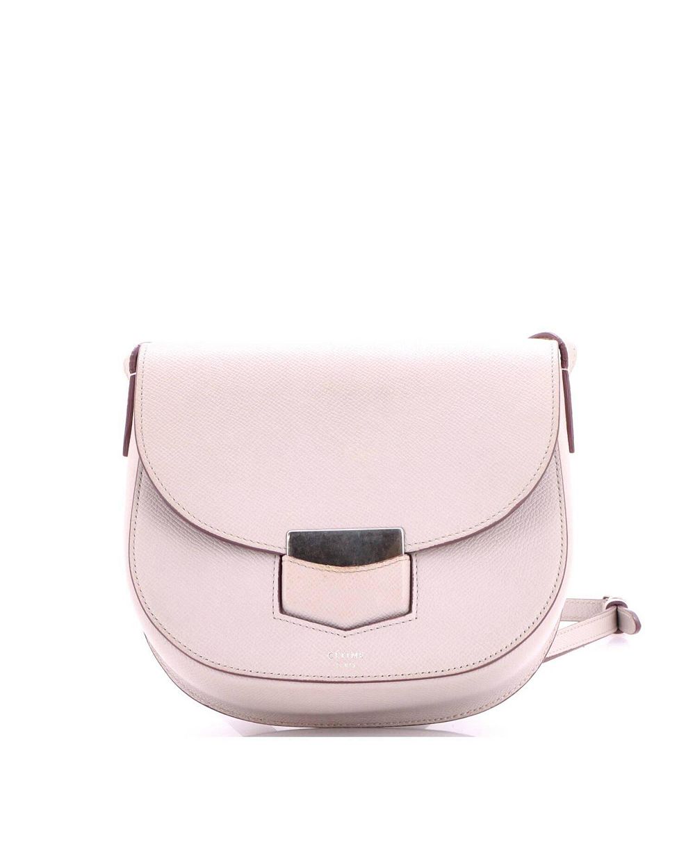 Pre-Owned Celine Small Trotteur Crossbody Bag Grainy Leather
