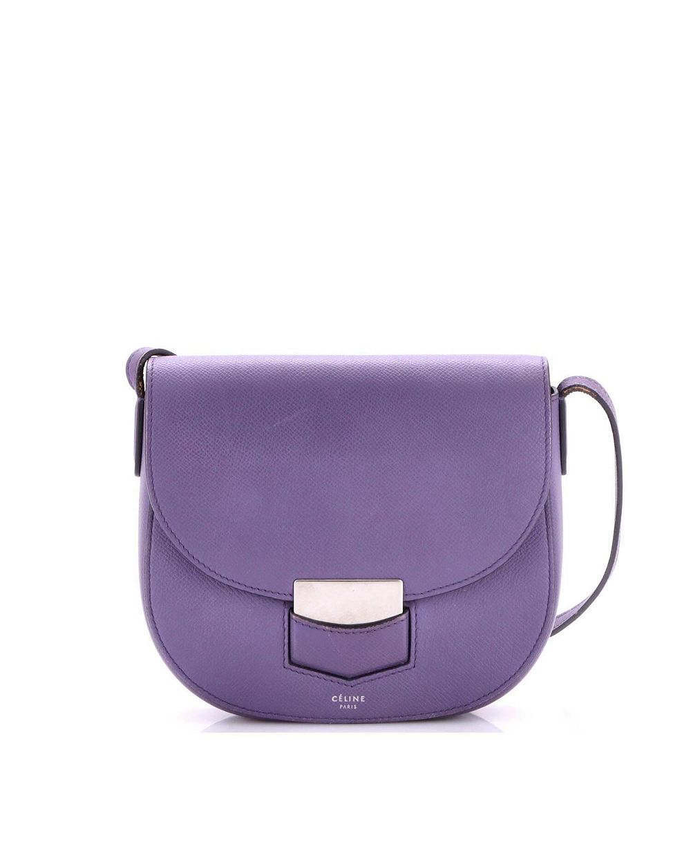 Pre-Owned Celine Small Trotteur Crossbody Bag Grainy Leather