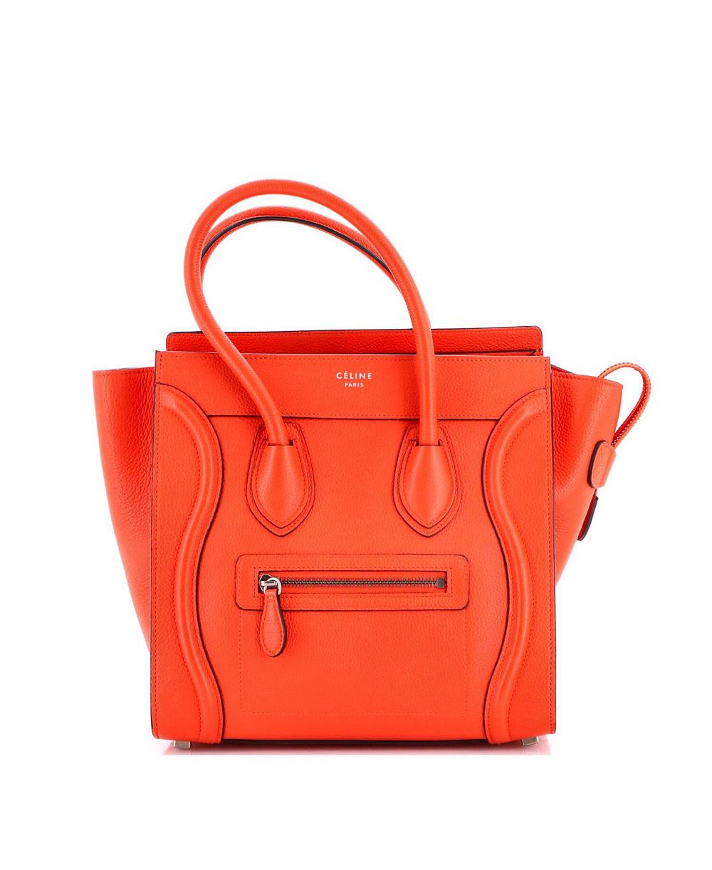 Pre-Owned Celine Micro Luggage сумка из зернистой кожи