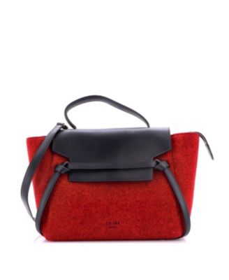 Сумка Pre-Owned Celine Mini Belt Bag Felt and Leather