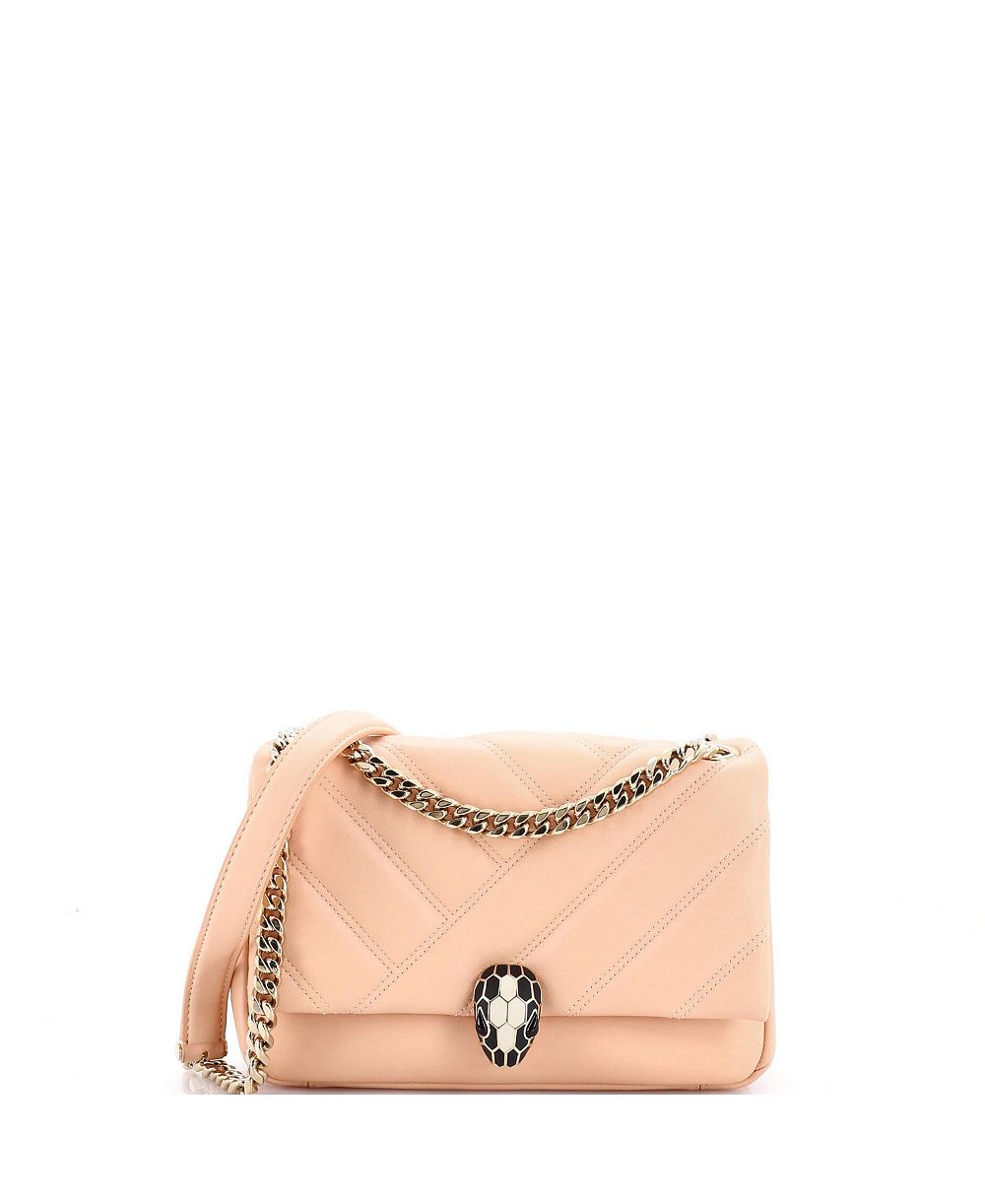 Pre-Owned Bvlgari Маленькая сумка через плечо Serpenti Cabochon из стеганой кожи