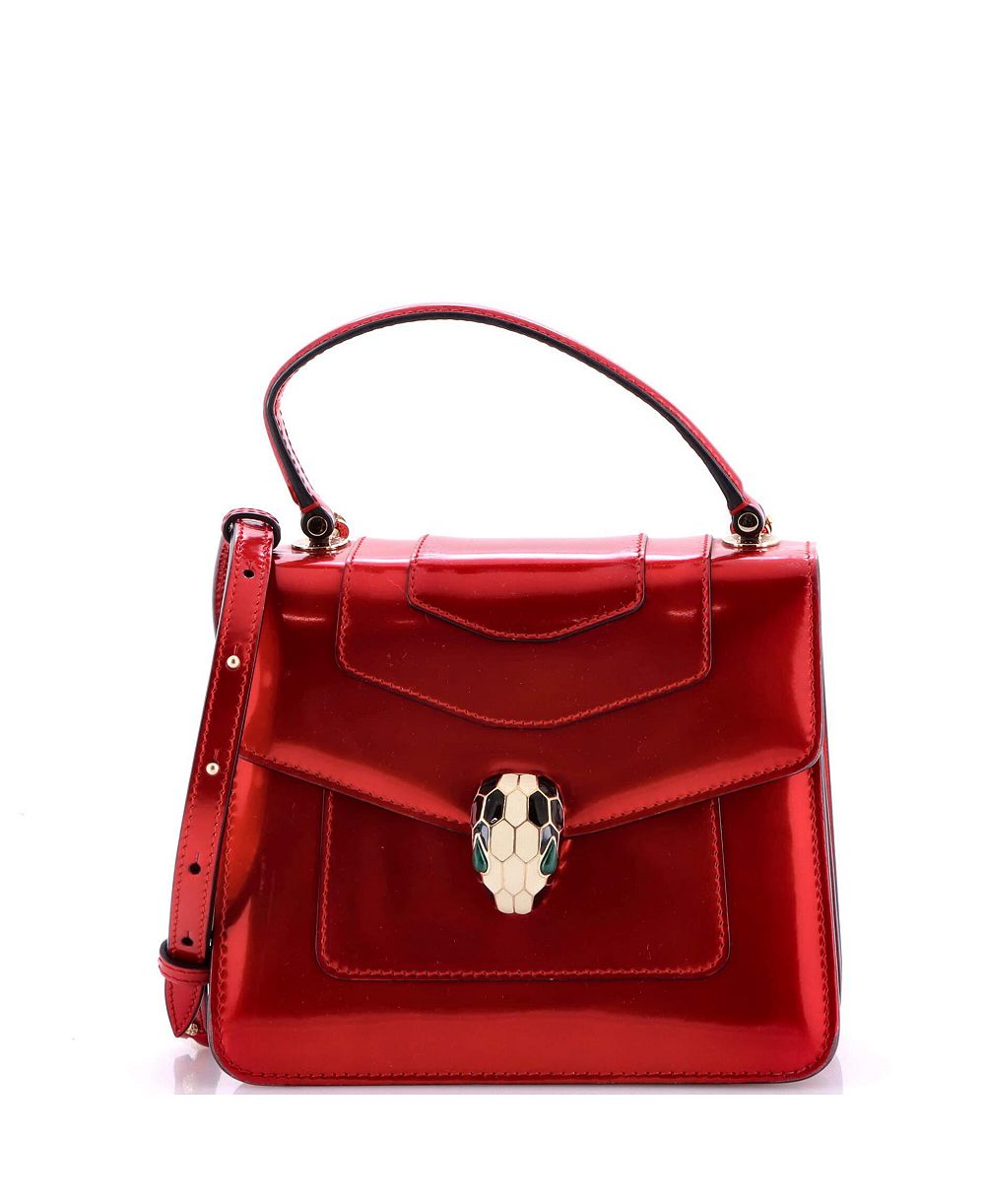 Pre-Owned Bvlgari Small Serpenti Top Handle Bag Patent