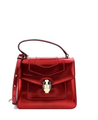Pre-Owned Bvlgari Small Serpenti Top Handle Bag Patent
