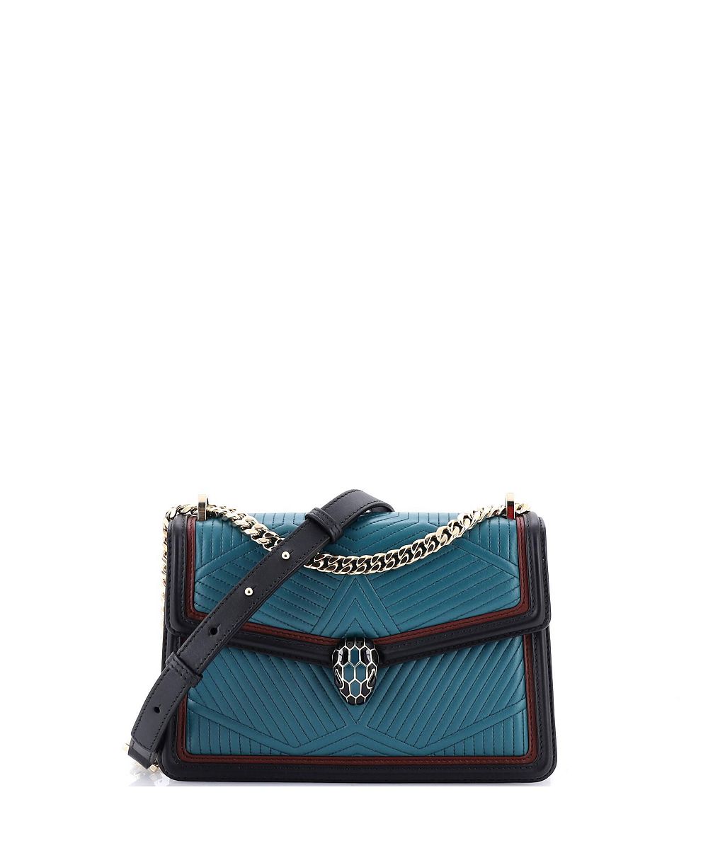 Б/у сумка Bvlgari Small Serpenti Forever из стеганой кожи