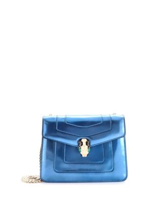 Б/у сумка Bvlgari Small Serpenti Forever Square Shoulder Bag Metallic Leather