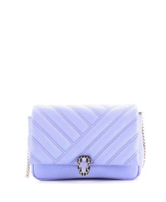 Pre-Owned Bvlgari Mini Serpenti Cabochon Shoulder Bag Diagonal Quilted Leather
