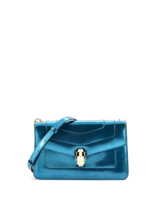 Подержанная сумка на плечо Bvlgari Small Serpenti Forever из металлической кожи