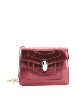 Б/у сумка через плечо Bvlgari Small Serpenti Forever из металлической кожи