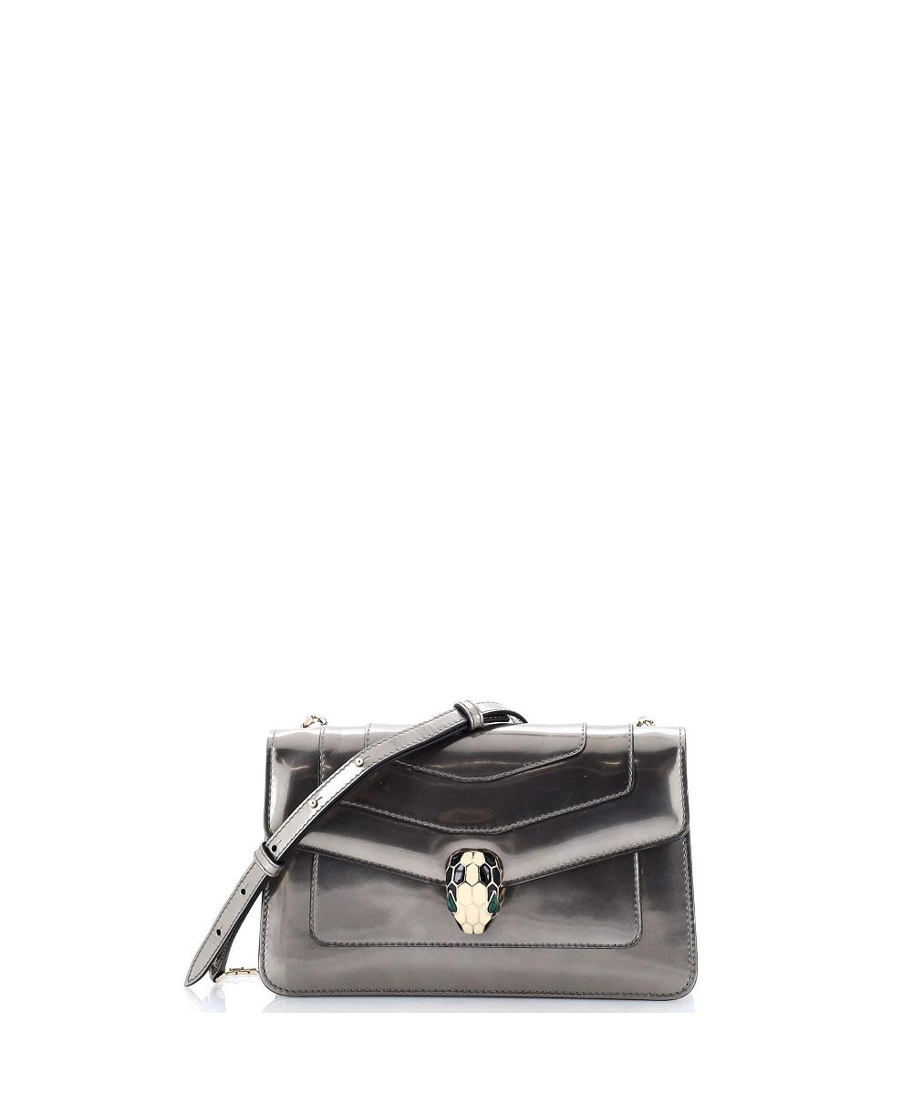 Сумка через плечо Bvlgari Serpenti Forever Metallic Leather Pre-Owned Small