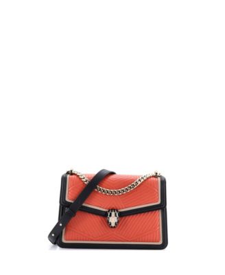 Pre-Owned Bvlgari Small Serpenti Forever Shoulder Bag Quilted Leather