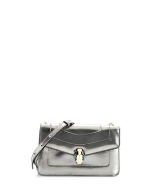 Pre-Owned Bvlgari Small Serpenti Forever Shoulder Bag Metallic Leather