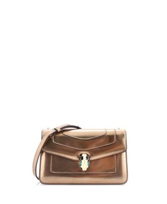 Сумка через плечо Pre-Owned Bvlgari Small Serpenti Forever Metallic Leather