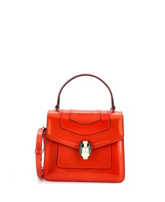 Pre-Owned Bvlgari Small Serpenti Top Handle Bag Patent