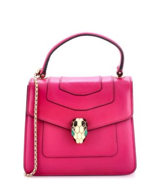 Pre-Owned Bvlgari Medium Serpenti Forever Top Handle Bag Leather