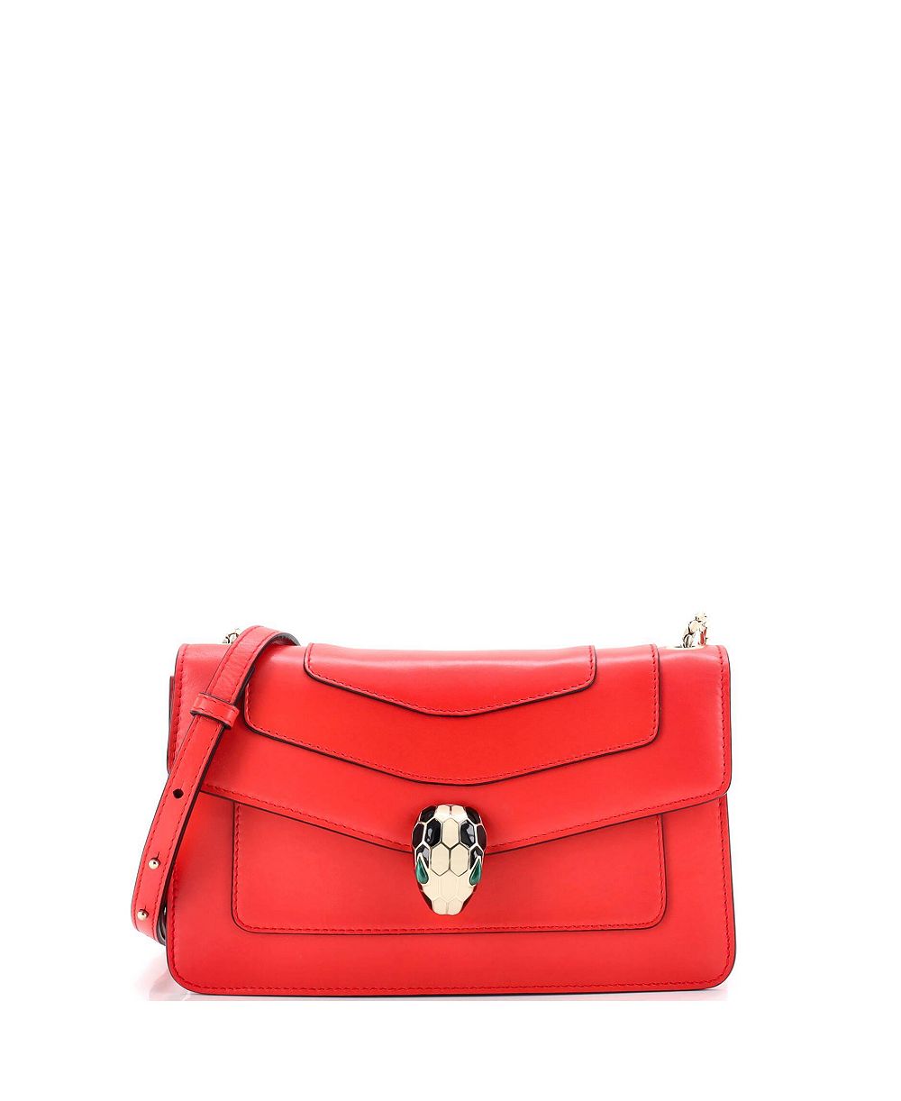 Pre-Owned Bvlgari Small Serpenti Crossbody Bag Leather