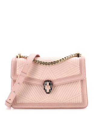 Pre-Owned Bvlgari Small Serpenti Forever Shoulder Bag Quilted Leather