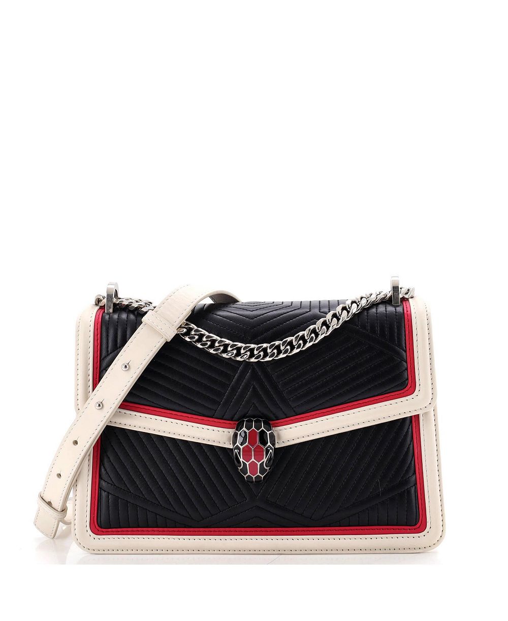 Pre-Owned Bvlgari Small Serpenti Forever Shoulder Bag Quilted Leather