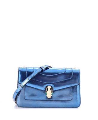 Pre-Owned Bvlgari маленькая сумка на плечо Serpenti Forever из металлической кожи