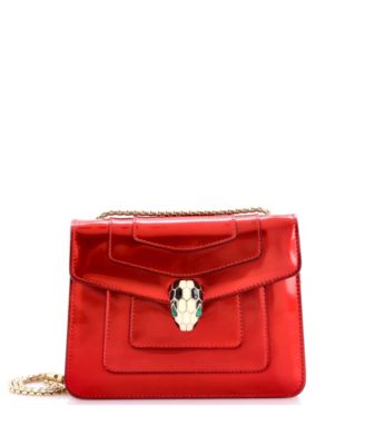 Сумка на плечо Bvlgari Small Serpenti Forever из металлической кожи (б/у)