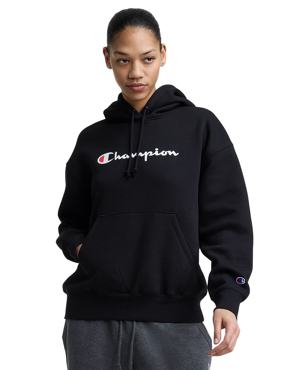 Champion Women's Classic Script Powerblend Fleece Graphic Hoodie