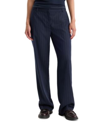 Женские брюки Good American Low-Rise Relaxed Straight-Leg