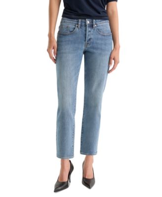 Good American Women's Vintage Mid-Rise Straight-Leg Ankle Jeans