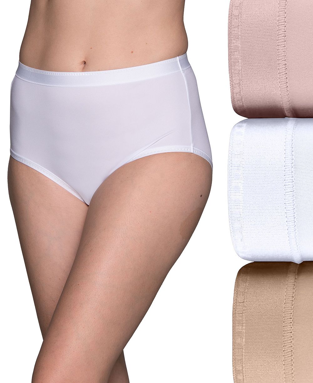 Vanity Fair Lingerie Women's Comfort Where It Counts Brief, 3-Pack