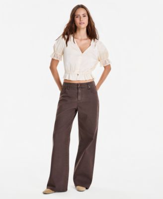 Женские джинсы And Now This Petite High-Rise Wide-Leg Colored