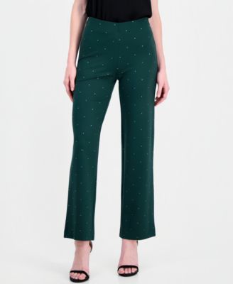 Anne Klein Women's Serenity High-Rise Wide-Leg Pull-On Pants