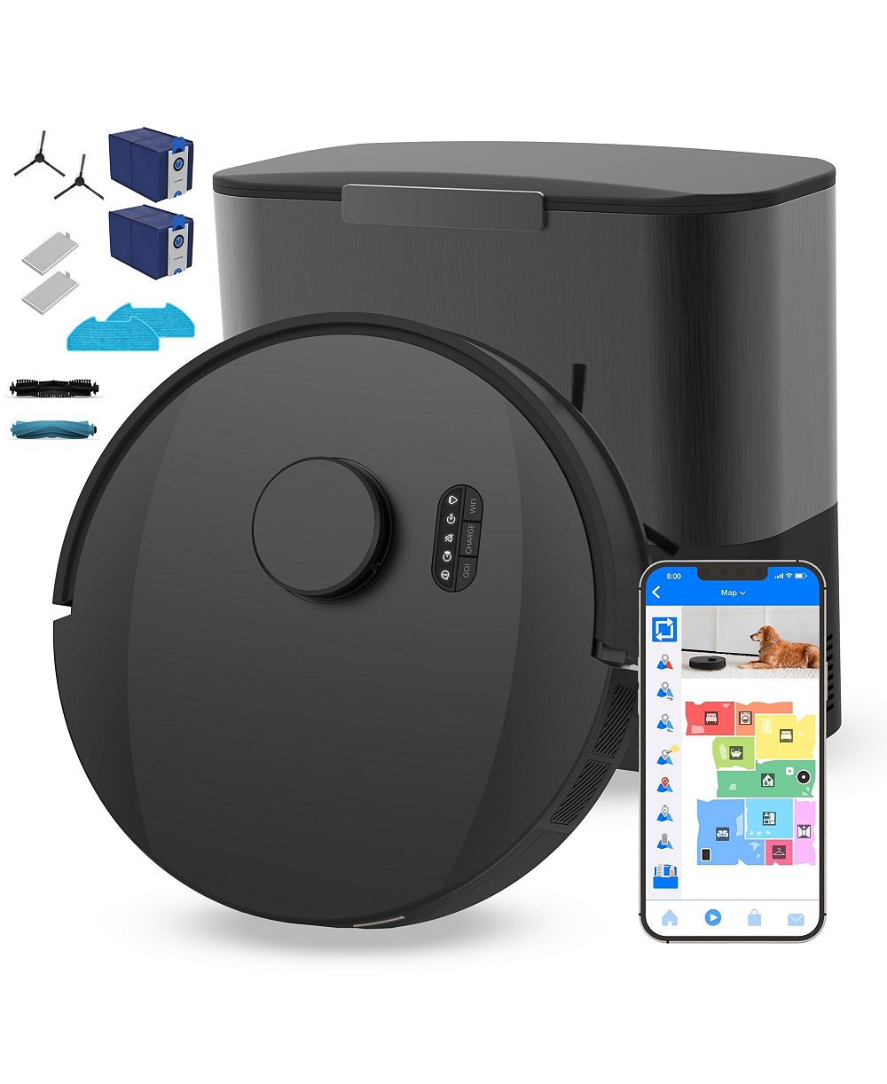 bObsweep UltraVision Pet Self-Empty Robot Vacuum and Mop, 1.5 Gal 180-Day Dock, App and Voice Control, US Engineered