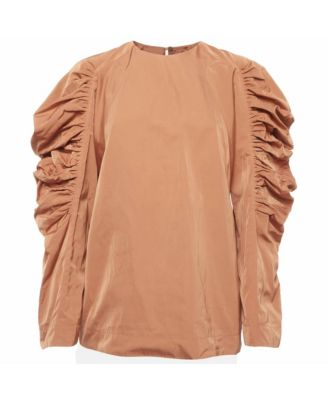 Женский топ Dries Van Noten с драпировкой рукавов, б/у