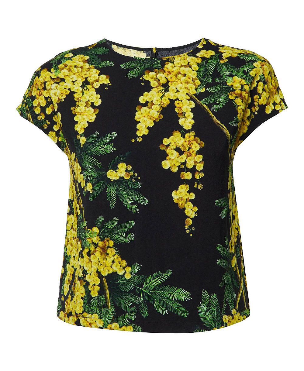 Женский топ Dolce & Gabbana Acacia Print Stretch Crepe