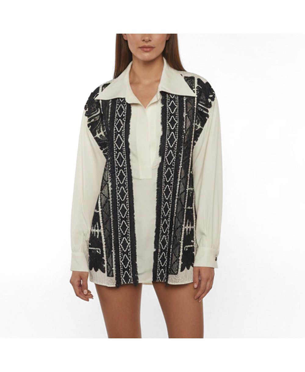Женская блузка Pre-Owned Chloe Embroidered Panel Crepe