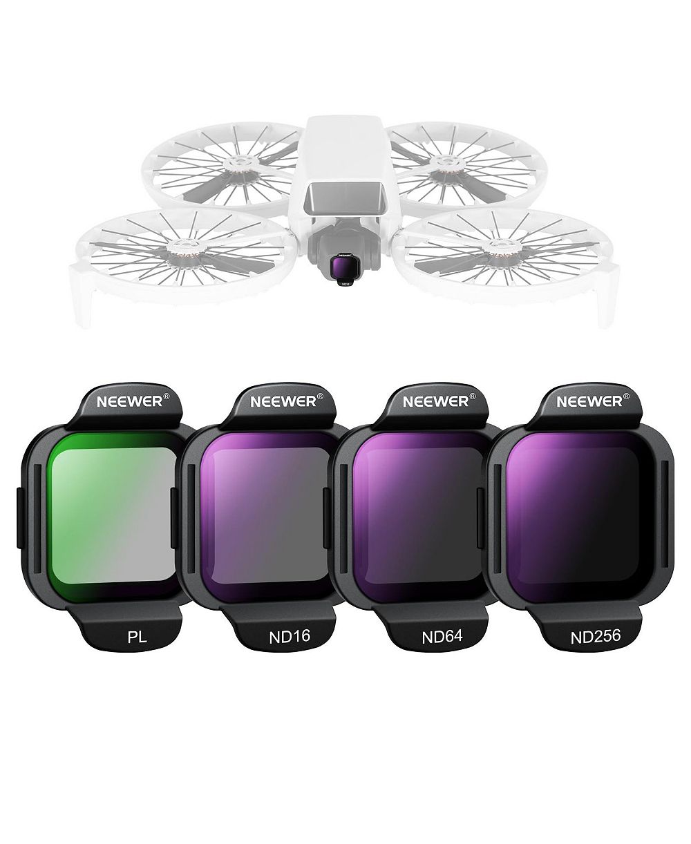 Neewer FL-N33 ND16, ND64, ND256 Optical Glass Filter Set for DJI Flip/Lito X1 Drone