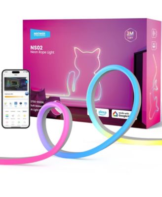 Neewer NS02 Smart RGB 9.84ft Neon Rope Light Compatible with Google Assistant and Alexa