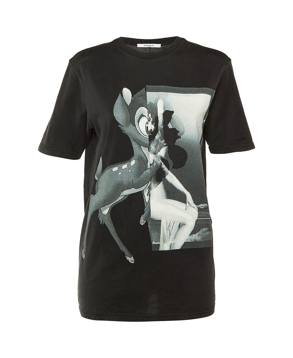 Женская хлопковая футболка Pre-Owned Givenchy с принтом Bambi