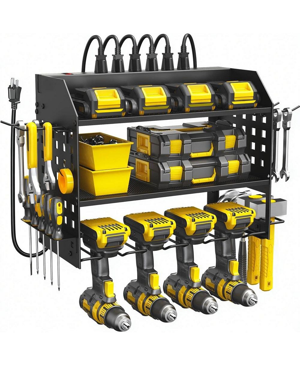 Органайзер для инструментов XDOVET Charging Station Wall Mount Drill Holder Rack Workshop Storage