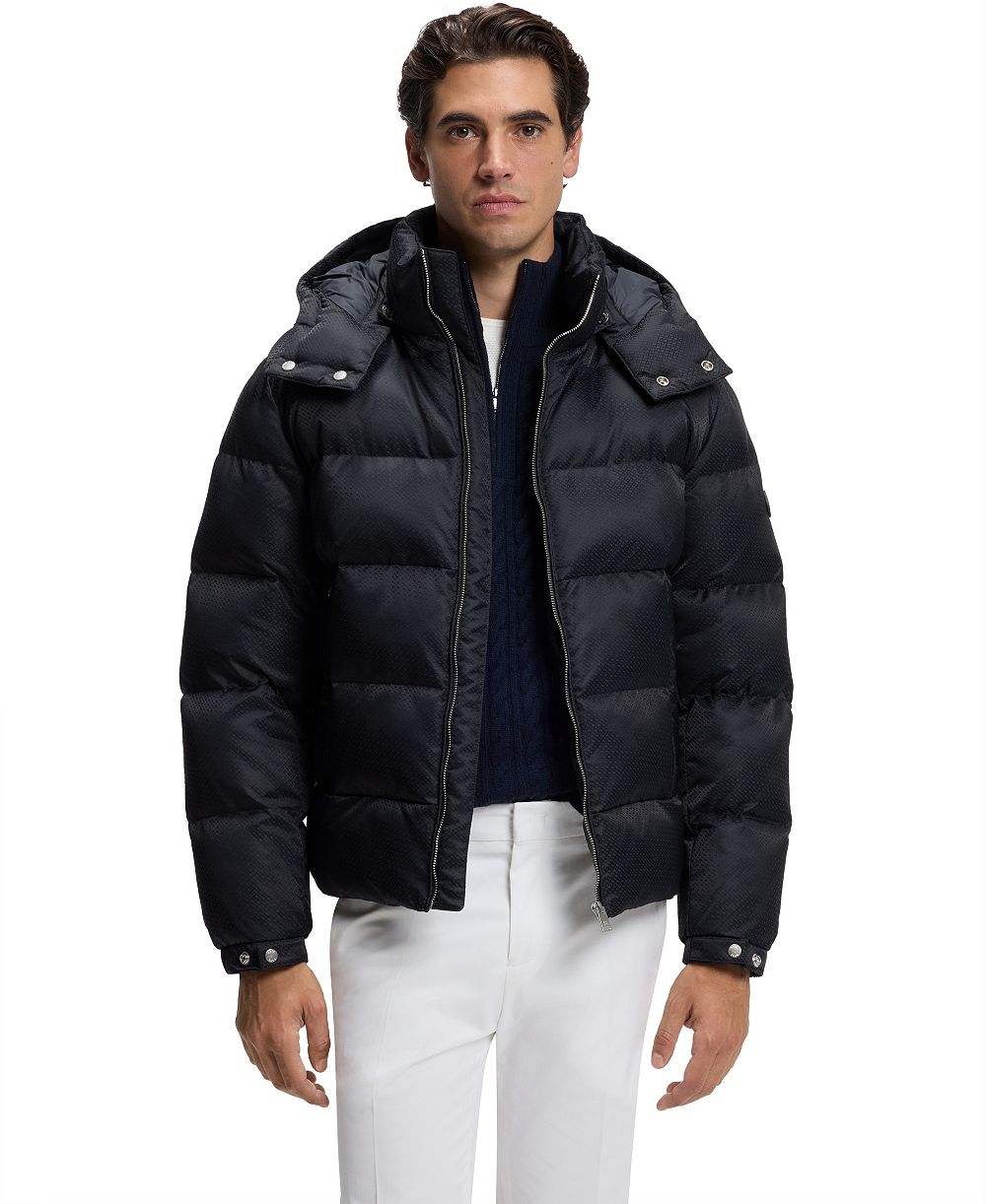 BOSS by Hugo Boss Men's Water-Repellent Padded Jacquard Jacket