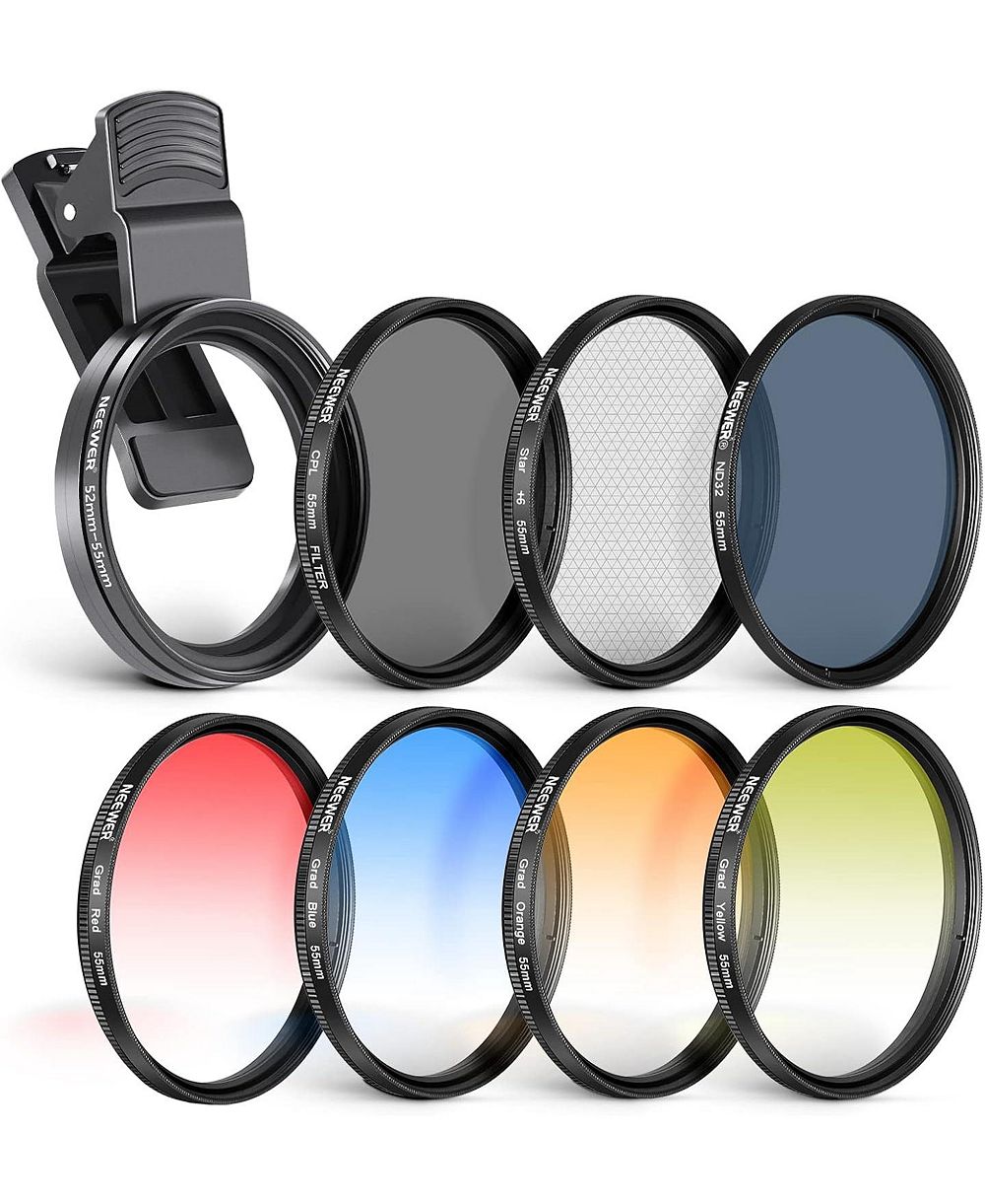 Neewer 55mm Polarizing ND32 Filter Set for Camera Lenses and Mobile Phones