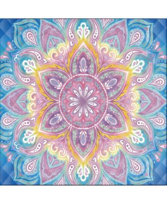 Blue and pink mandala