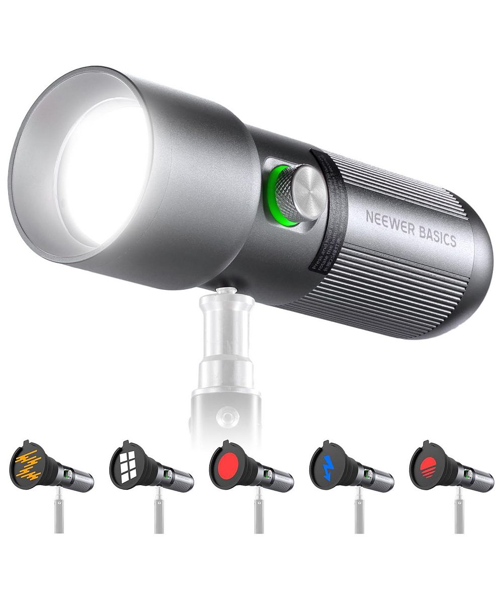 Neewer FL10 Portable Dimmable LED Photography Light with Gobo Filters